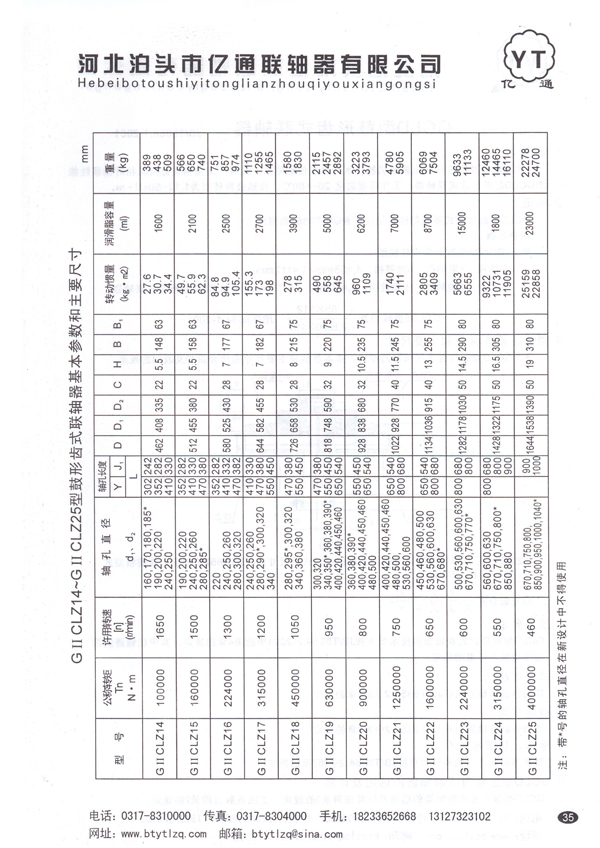 鼓形齿式联轴器